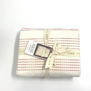 NWT West Elm Dotted Stripe king duvet cover
